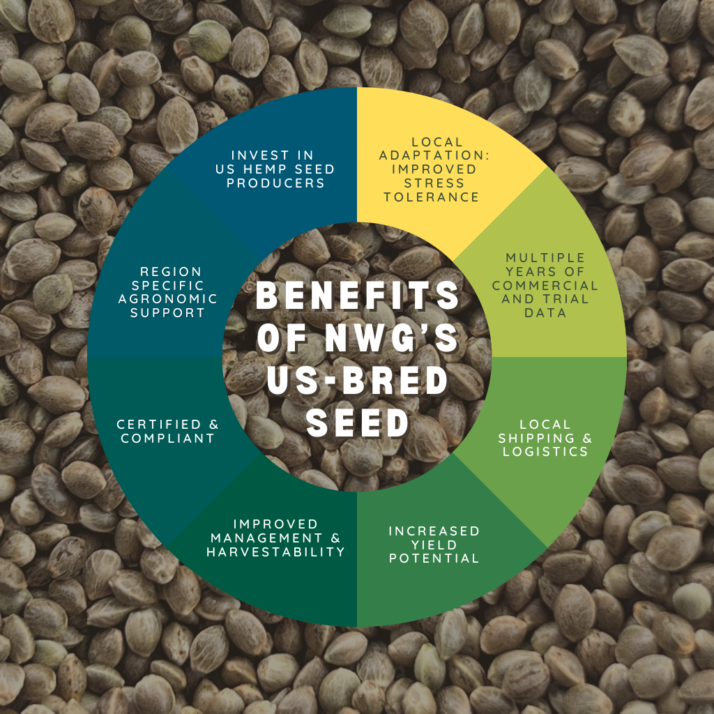Benefits of NWG US Bred Seed - Infographic Circle